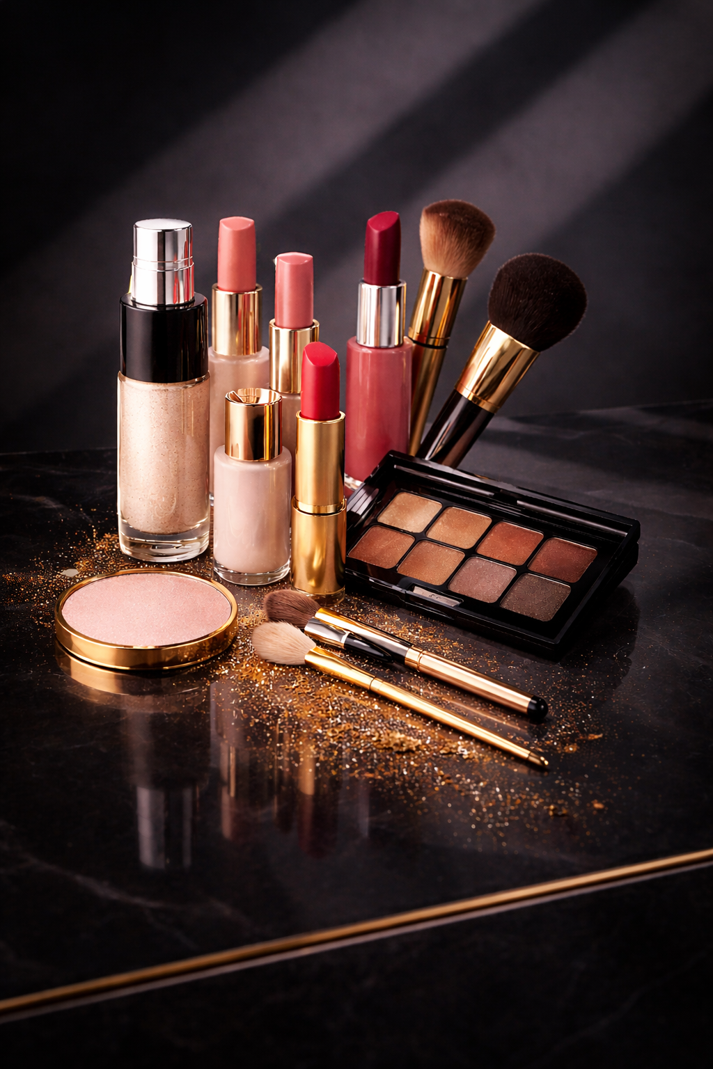 Beauty collection cosmetics and skincare products