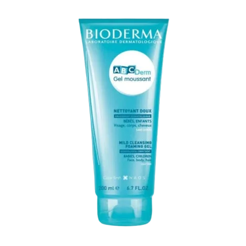 Bioderma ABCDerm Gel Moussant Doux gentle cleansing gel for sensitive skin, 200ml, part of Celvess Cosmetic bath additives collection.