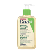 CeraVe hydrating foaming cleanser oil for normal to very dry skin in a 236ml bottle, suitable for gentle skin hydration.