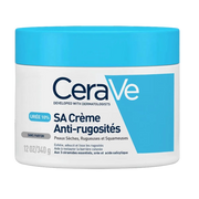 Cerave SA Crème Anti-Rugosités pour peau sèche et rugueuse, 340g, en tube, avec 10% d’urée, pour exfoliation et hydratation.