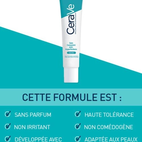 Cerave Anti-Imperfections Concentrated Treatment in 40ml container, designed to reduce blemishes and improve skin clarity.