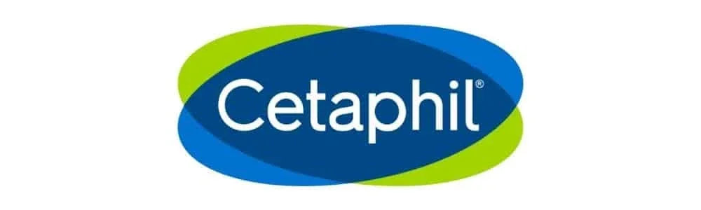 Logo Cetaphil sur fond blanc, soins peau sensible, cosmétique dermatologique