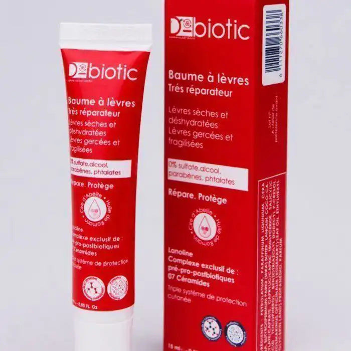 Celvess Cosmetic D-BIOTIC lip balm in 15ml tube, very repairing lip moisturizer with natural ingredients