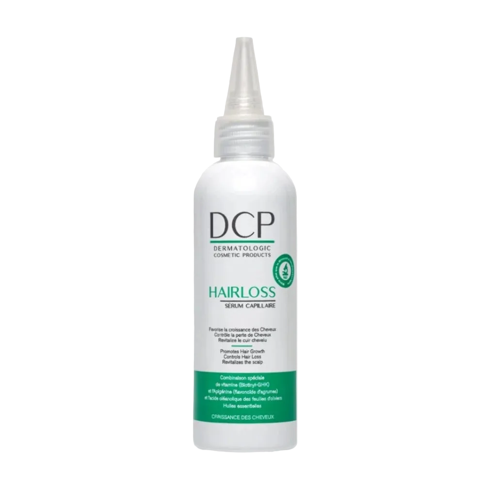 Celvess Cosmetic DCP Hairloss Sérum Capillaire bottle, 100ml, showing the packaging and product label.