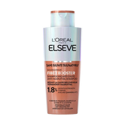 ELSEVE Fiber Booster Anti-Chute Shampoo 200ml for thinning hair, volumizing shampoo by Celvess Cosmetic, showing the bottle and label.