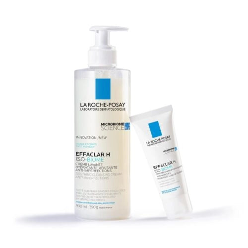 LA ROCHE-POSAY Effaclar H ISO-BIOME hydrating soothing cleansing cream gel for body, 200ml, gentle and moisturizing.