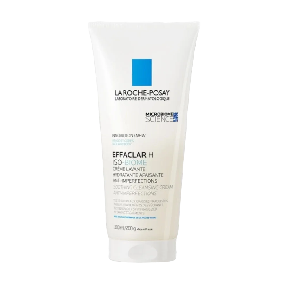 LA ROCHE-POSAY Effaclar H Iso-Biome hydrating cleansing cream for body, 200ml, soothing and moisturizing gel douche.
