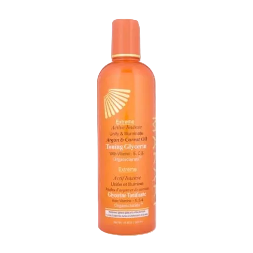 Makari Extreme Argan and Carrot Oil Glycerine Tonifiante lotion in 500ml bottle, moisturizing body oil and lotion by Celvess Cosmetic.