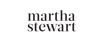 Logo texte noir martha stewart sur fond transparent, style minimaliste élégant.