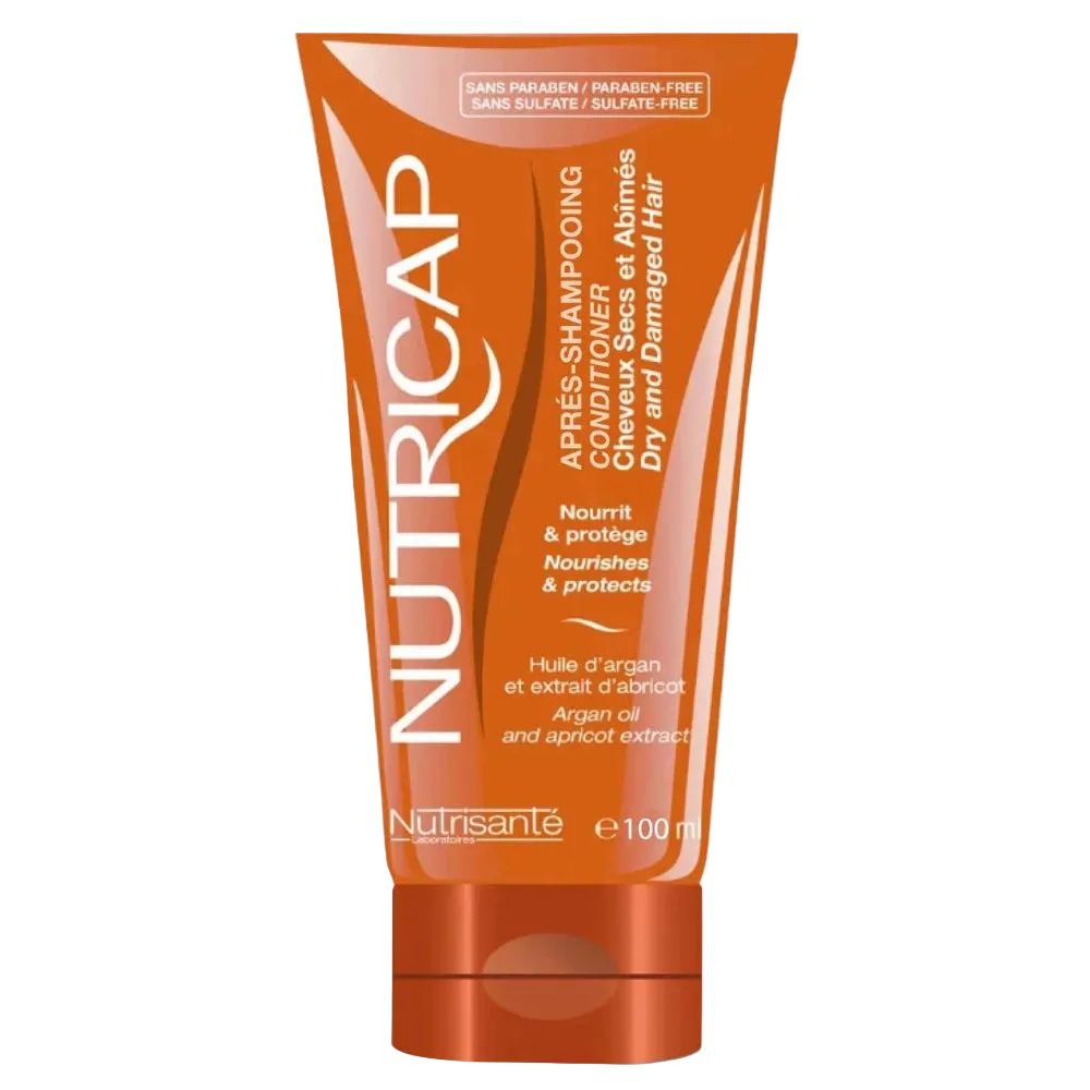 Nutrisanté Nutricap conditioner for dry and damaged hair in a 100ml bottle, by Celvess Cosmetic.