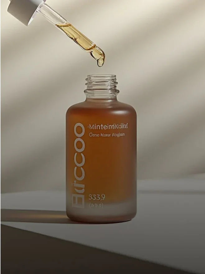 Flacon d'huile pour le corps avec pipette, soin hydratant et gommage naturel