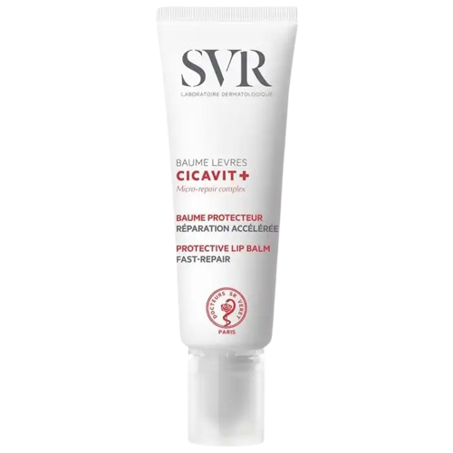 Celvess Cosmetic SVR Cicavit+ lip balm in 10g container, protective and repairing lip care for sensitive, damaged lips